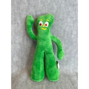 Vintage Gumby Plush 9" Toy Green Stuffed Plush Character Wave Waving Arm